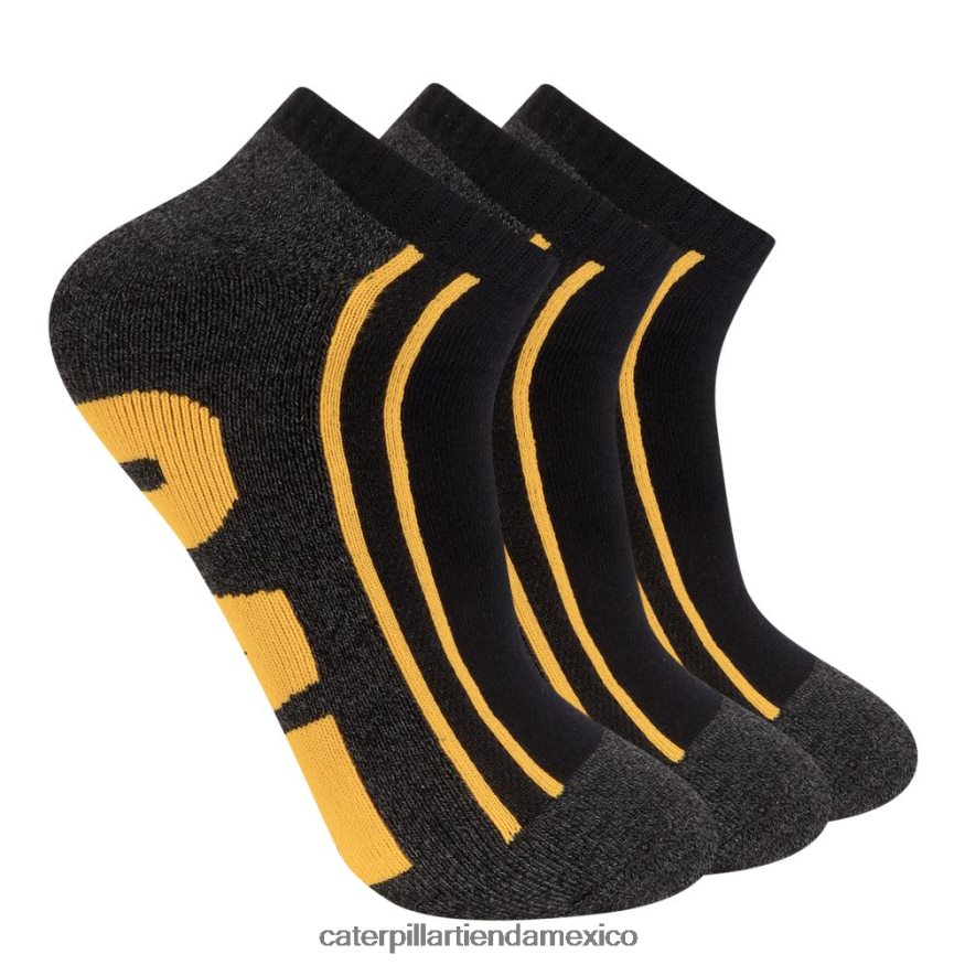 hombres paquete de 3 calcetines de medio cojín Caterpillar negro ZXJB4H260 | calcetín