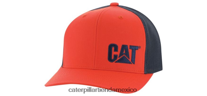 hombres gorra de camionero con marca de gato Caterpillar naranja ZXJB4H258 | sombrero