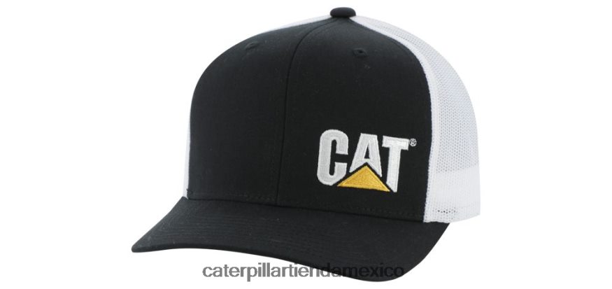 hombres gorra de camionero con marca de gato Caterpillar negro ZXJB4H256 | sombrero
