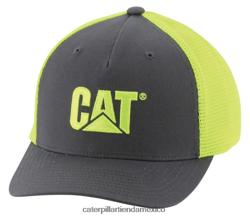 hombres gorra de malla de alta visibilidad Caterpillar amarillo de alta visibilidad ZXJB4H255 | sombrero