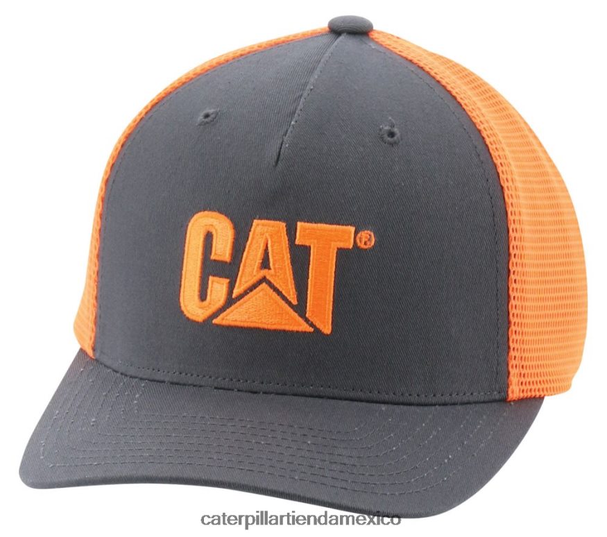 hombres gorra de malla de alta visibilidad Caterpillar naranja de alta visibilidad ZXJB4H254 | sombrero