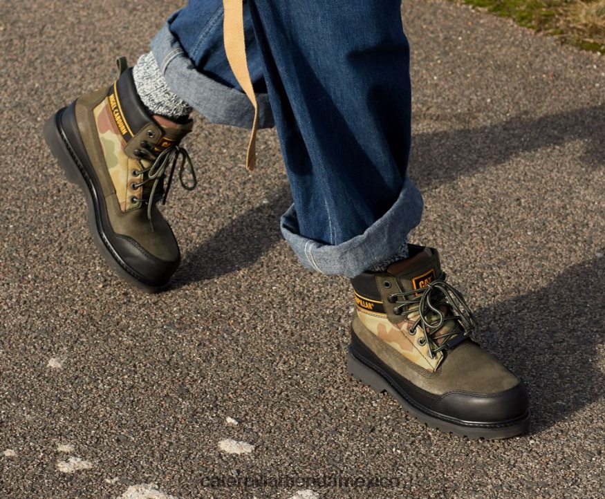 hombres arranque de utah Caterpillar X Nigel Cabourn negro ZXJB4H206 | botas casuales