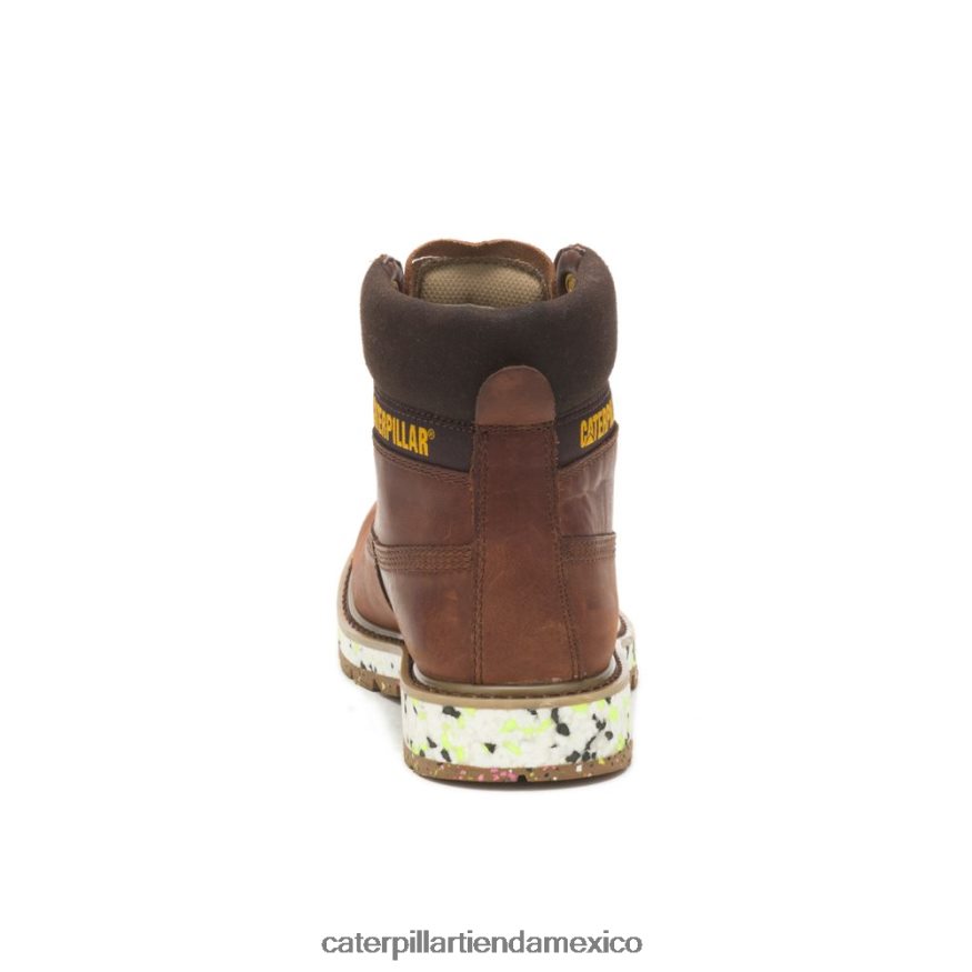 hombres bota colorada Caterpillar cuero marron ZXJB4H192 | botas casuales