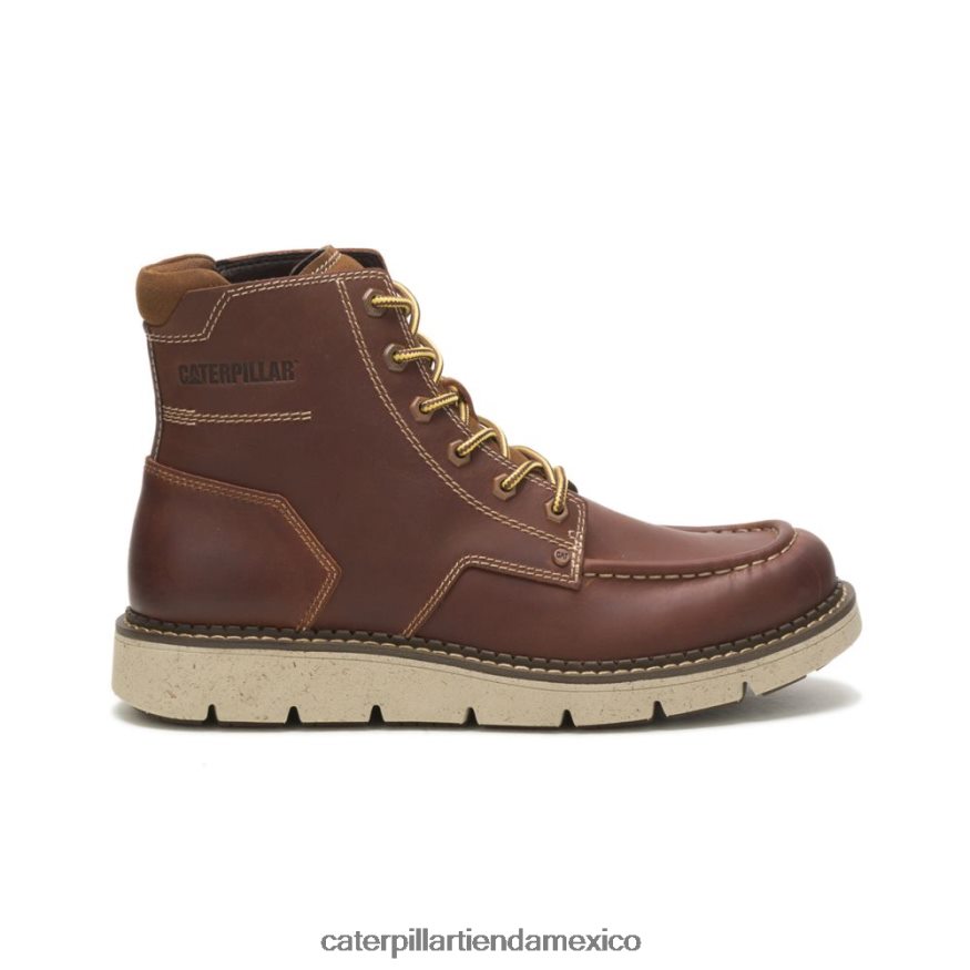 hombres bota encubierta Caterpillar cuero marron ZXJB4H201 | botas casuales