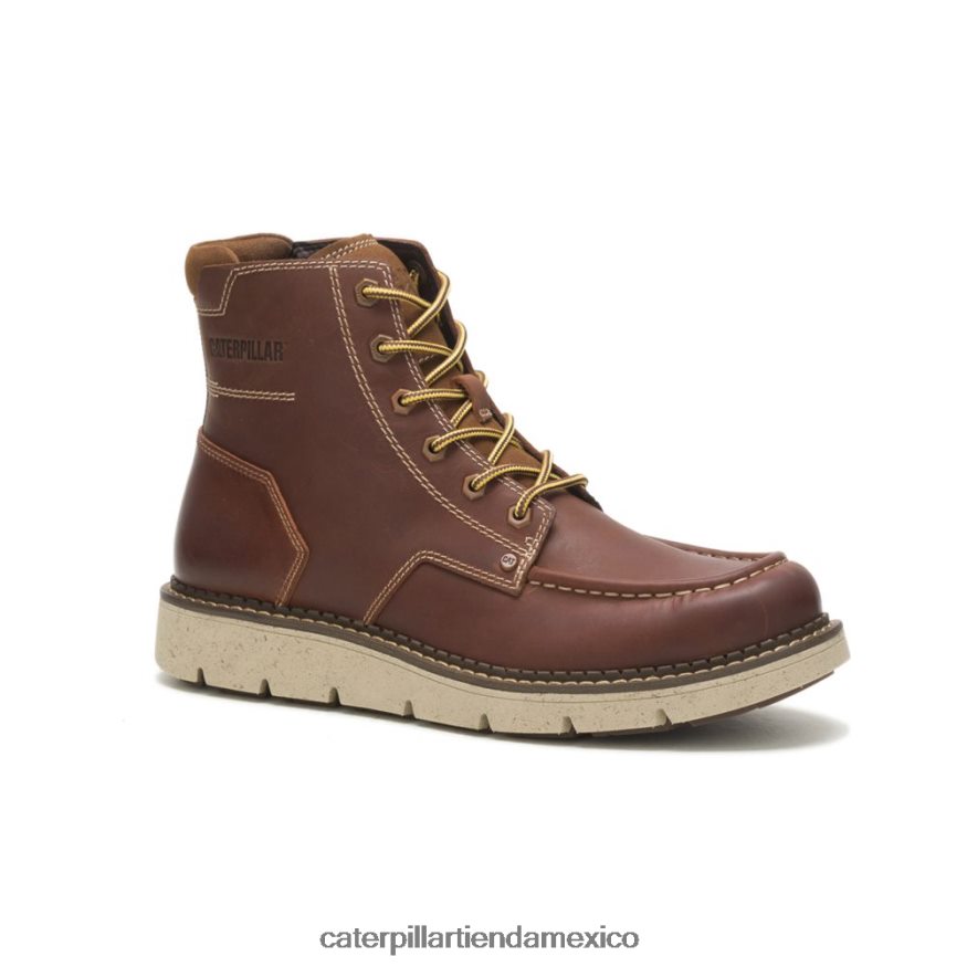 hombres bota encubierta Caterpillar cuero marron ZXJB4H201 | botas casuales