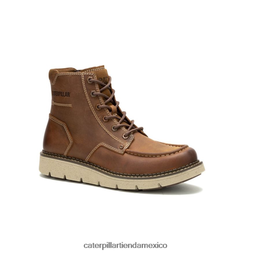 hombres bota encubierta Caterpillar cuero marron ZXJB4H201 | botas casuales