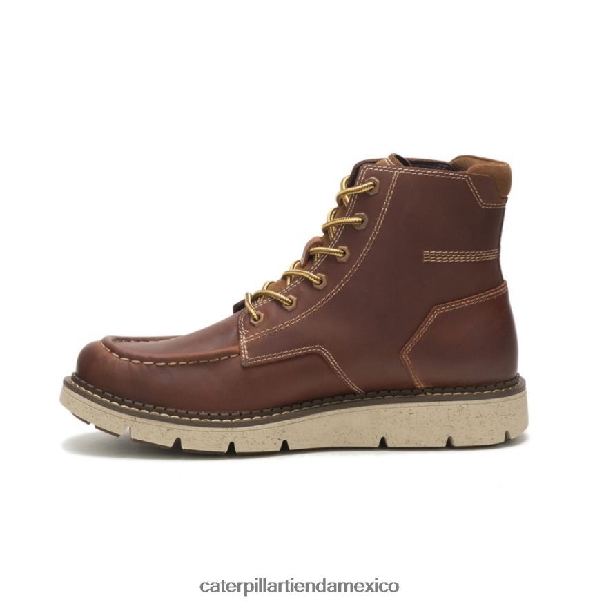 hombres bota encubierta Caterpillar cuero marron ZXJB4H201 | botas casuales