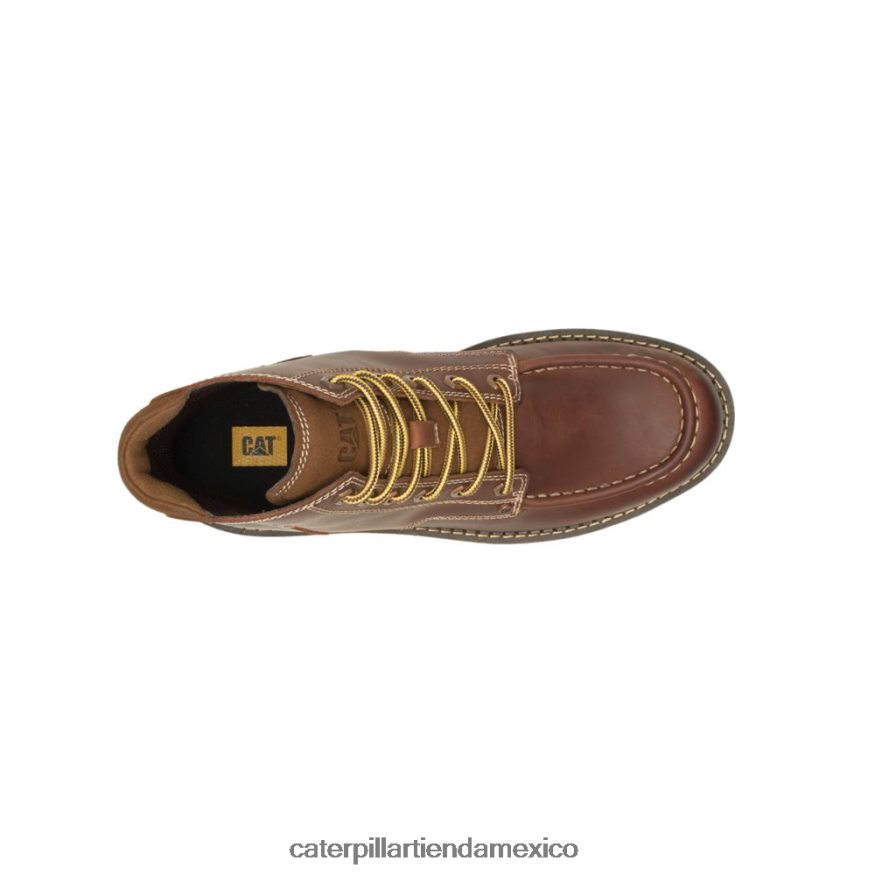 hombres bota encubierta Caterpillar cuero marron ZXJB4H201 | botas casuales