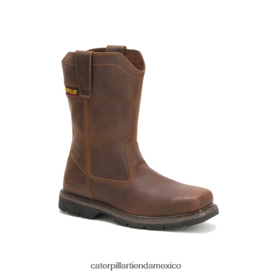 hombres Bota de trabajo Wellston con punta de acero Caterpillar marron oscuro ZXJB4H29 | botas de trabajo
