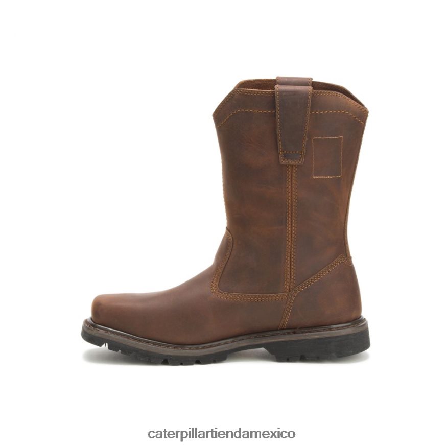hombres Bota de trabajo Wellston con punta de acero Caterpillar marron oscuro ZXJB4H29 | botas de trabajo