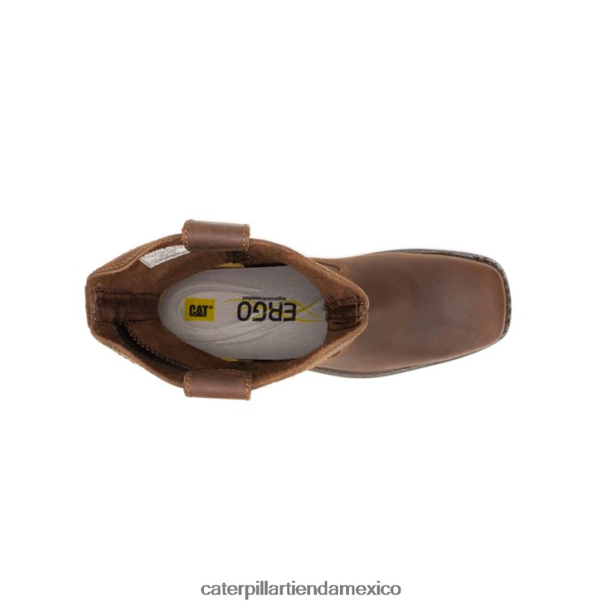 hombres Bota de trabajo Wellston con punta de acero Caterpillar marron oscuro ZXJB4H29 | botas de trabajo