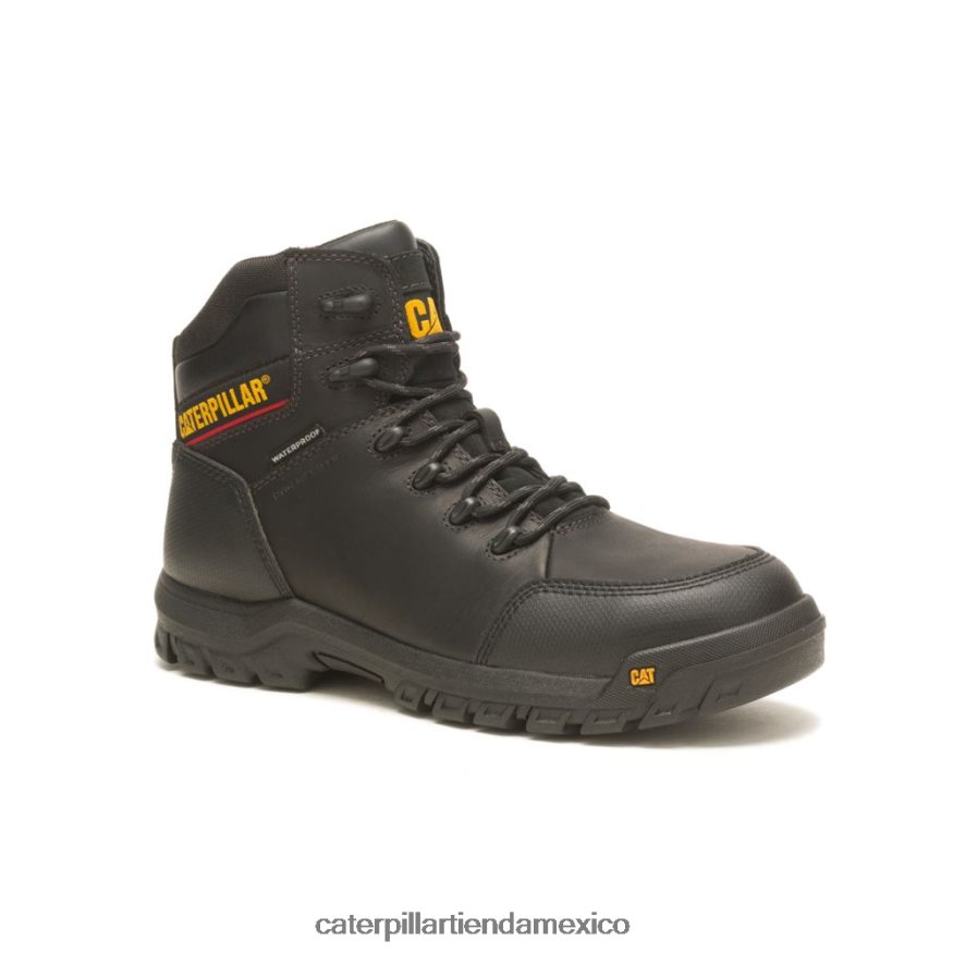 hombres Bota de trabajo con puntera de material compuesto resistente al agua y reabsorción Caterpillar negro ZXJB4H50 | botas de trabajo