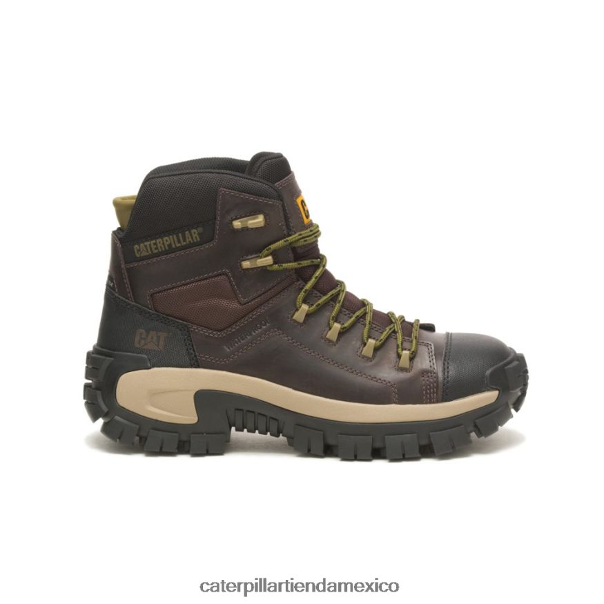 hombres Bota de trabajo impermeable con punta de material compuesto Invader Hiker Caterpillar grano de café ZXJB4H2 | botas de trabajo