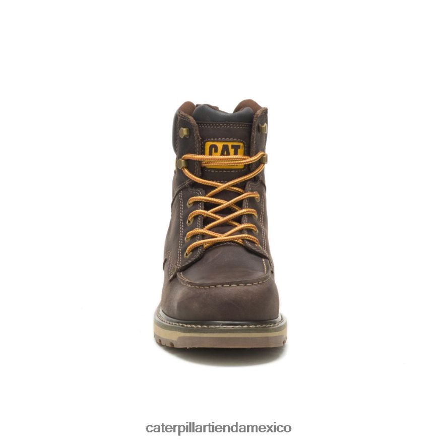 hombres bota de trabajo calibrada con punta de acero Caterpillar cuero marron ZXJB4H51 | botas de trabajo