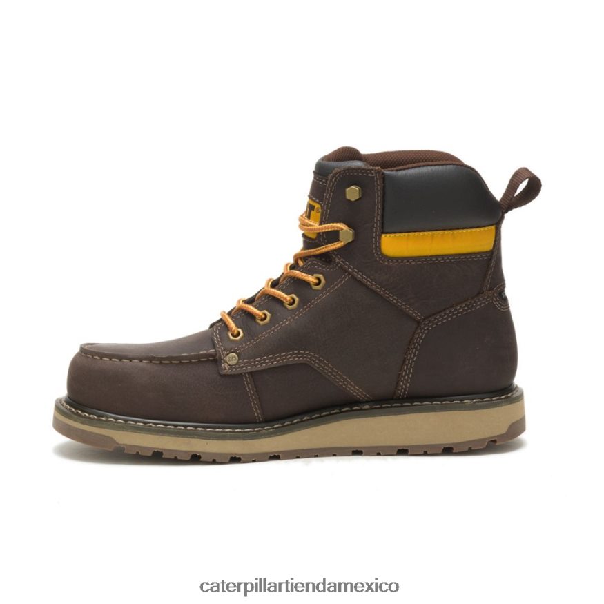 hombres bota de trabajo calibrada con punta de acero Caterpillar cuero marron ZXJB4H51 | botas de trabajo