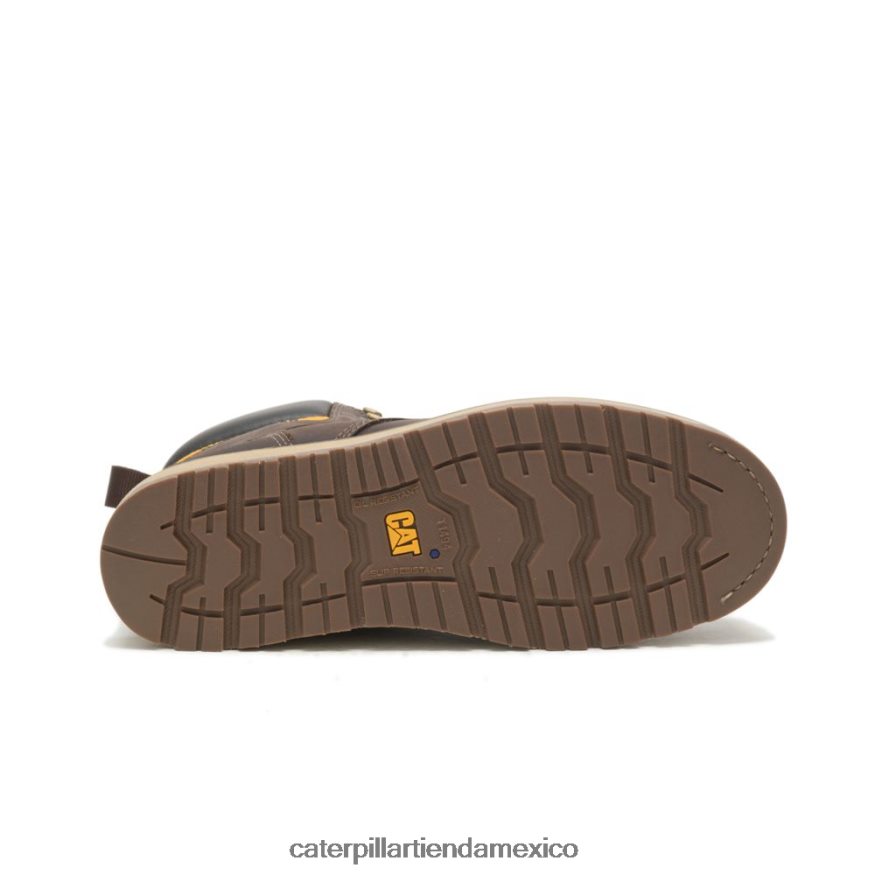 hombres bota de trabajo calibrada con punta de acero Caterpillar cuero marron ZXJB4H51 | botas de trabajo