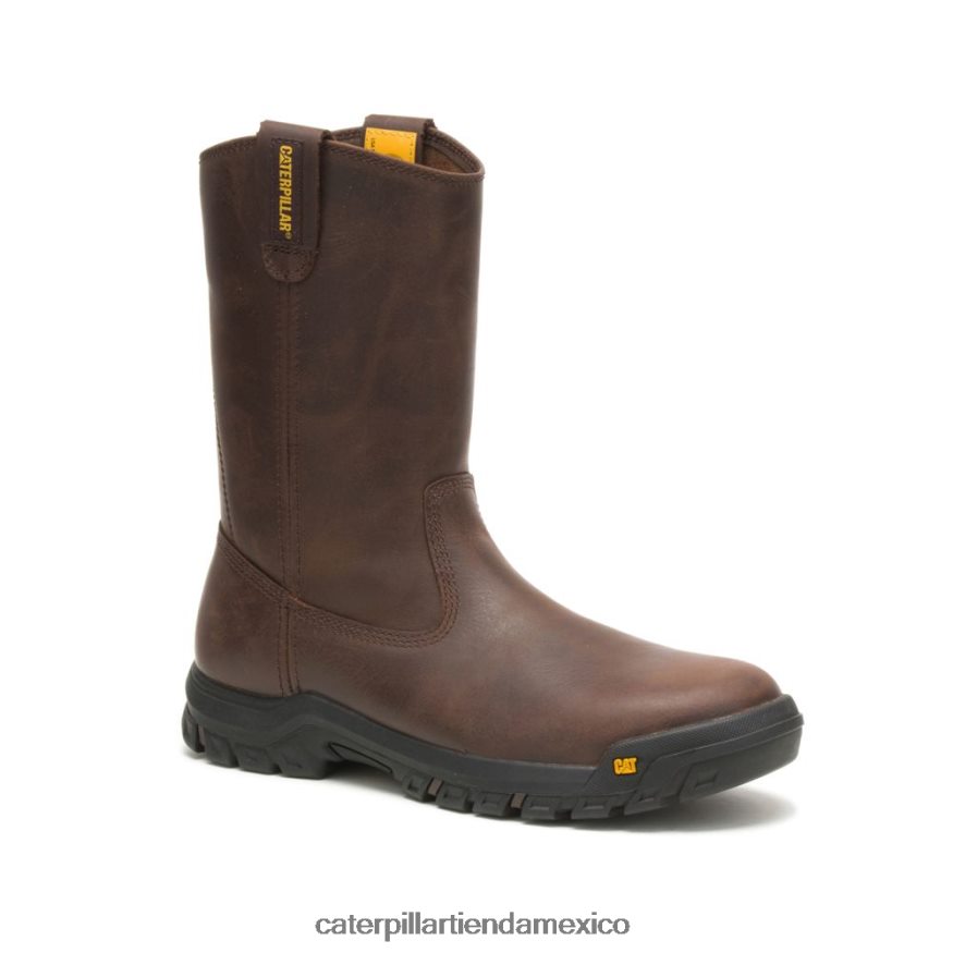 hombres bota de trabajo con barra de tracción Caterpillar marrón de verano ZXJB4H56 | botas de trabajo
