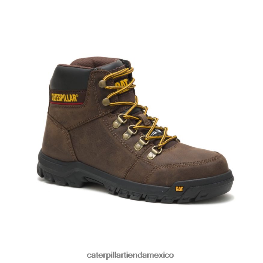 hombres bota de trabajo con punta de acero Caterpillar sello marrón ZXJB4H63 | botas de trabajo