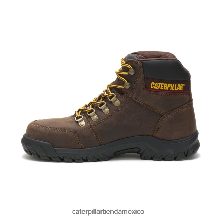 hombres bota de trabajo con punta de acero Caterpillar sello marrón ZXJB4H63 | botas de trabajo