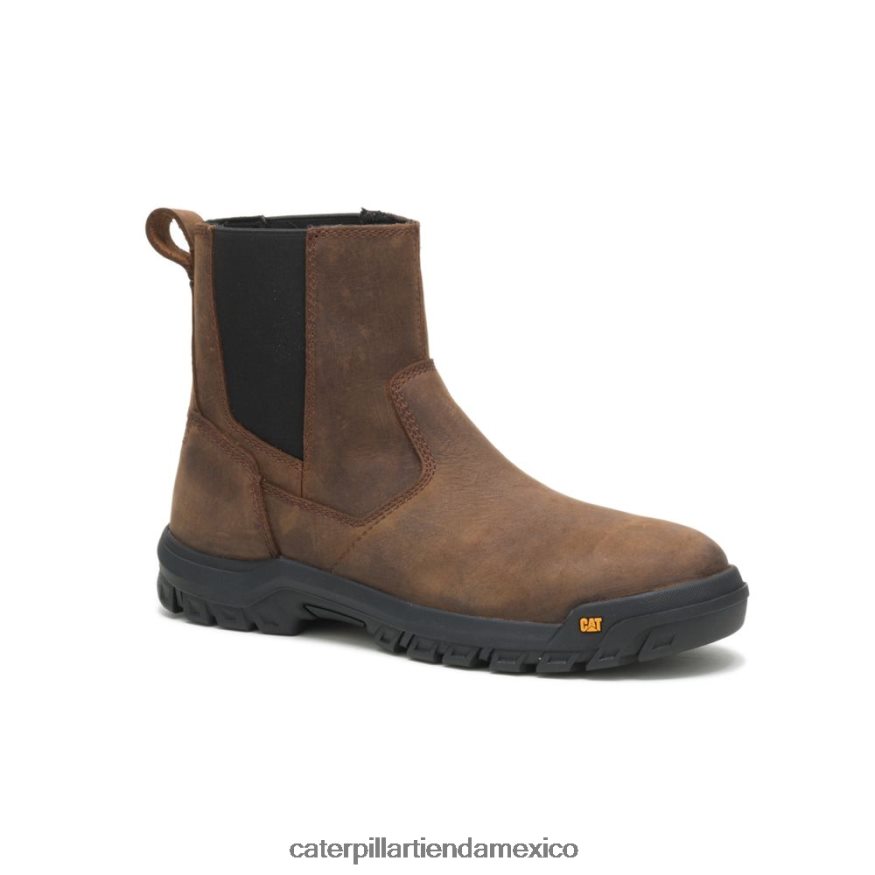 hombres bota de trabajo con punta de acero con distancia entre ejes Caterpillar arcilla ZXJB4H25 | botas de trabajo