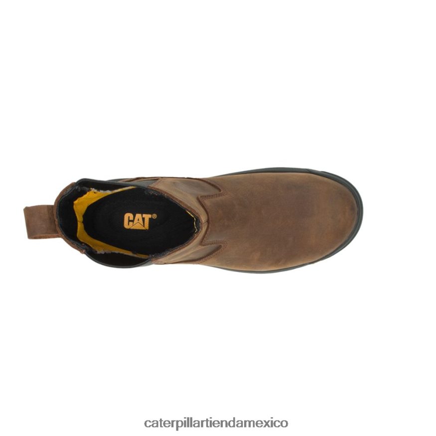 hombres bota de trabajo con punta de acero con distancia entre ejes Caterpillar arcilla ZXJB4H25 | botas de trabajo