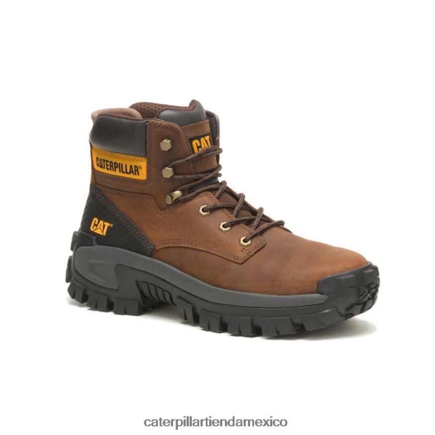 hombres bota de trabajo con punta de acero invader hola Caterpillar marron oscuro ZXJB4H7 | botas de trabajo