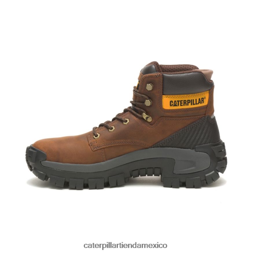 hombres bota de trabajo con punta de acero invader hola Caterpillar marron oscuro ZXJB4H7 | botas de trabajo