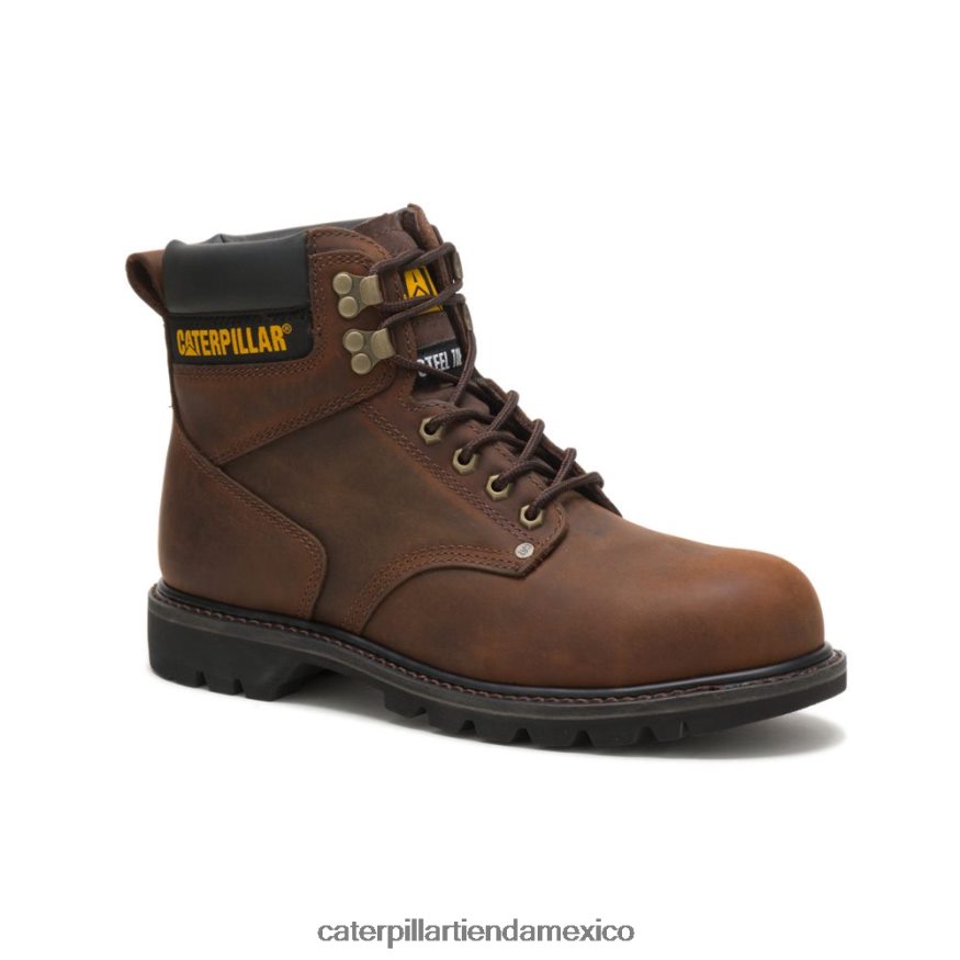 hombres bota de trabajo con punta de acero para segundo turno Caterpillar marron oscuro ZXJB4H16 | botas de trabajo