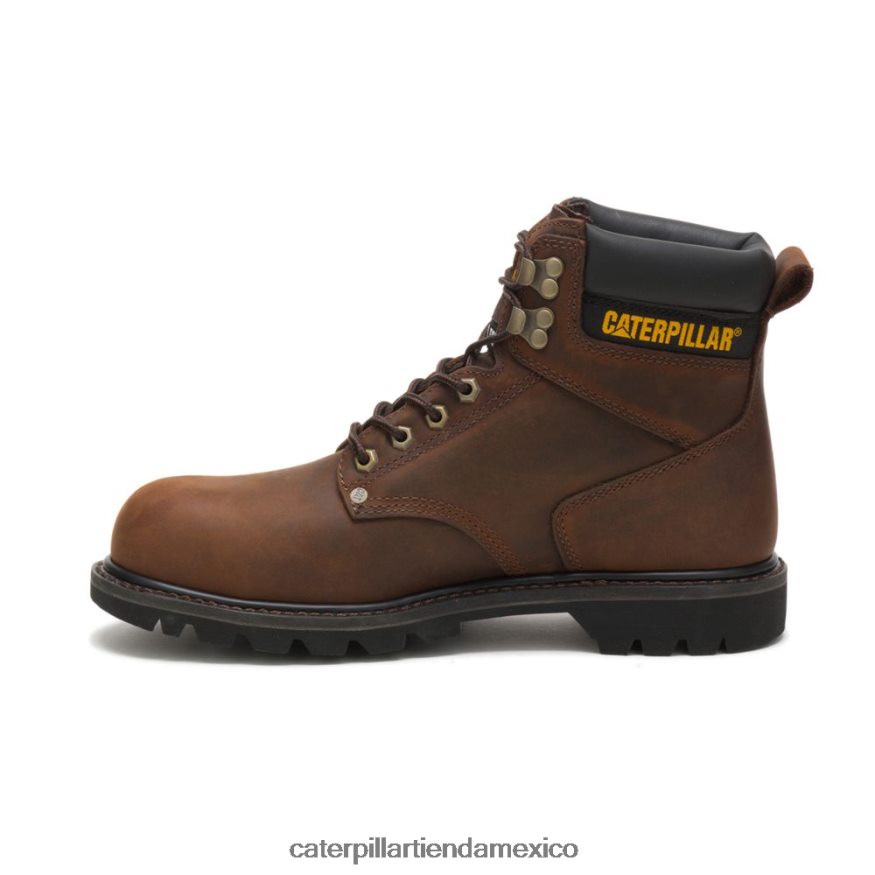 hombres bota de trabajo con punta de acero para segundo turno Caterpillar marron oscuro ZXJB4H16 | botas de trabajo