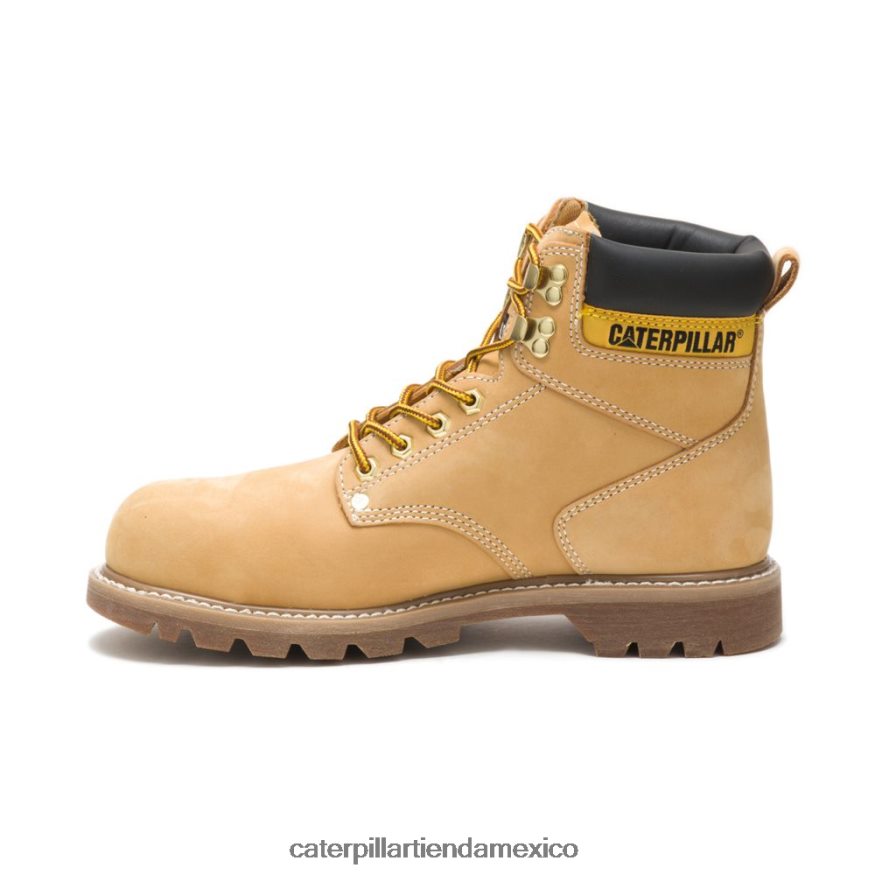hombres bota de trabajo con punta de acero para segundo turno Caterpillar nubuck miel ZXJB4H18 | botas de trabajo