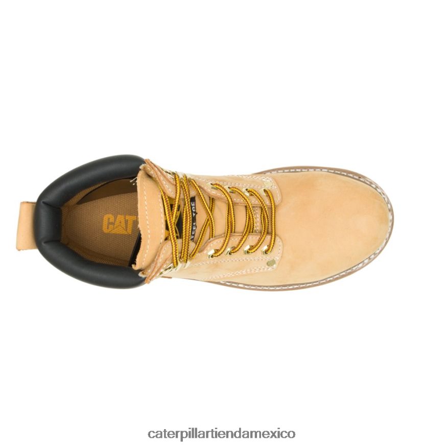 hombres bota de trabajo con punta de acero para segundo turno Caterpillar nubuck miel ZXJB4H18 | botas de trabajo