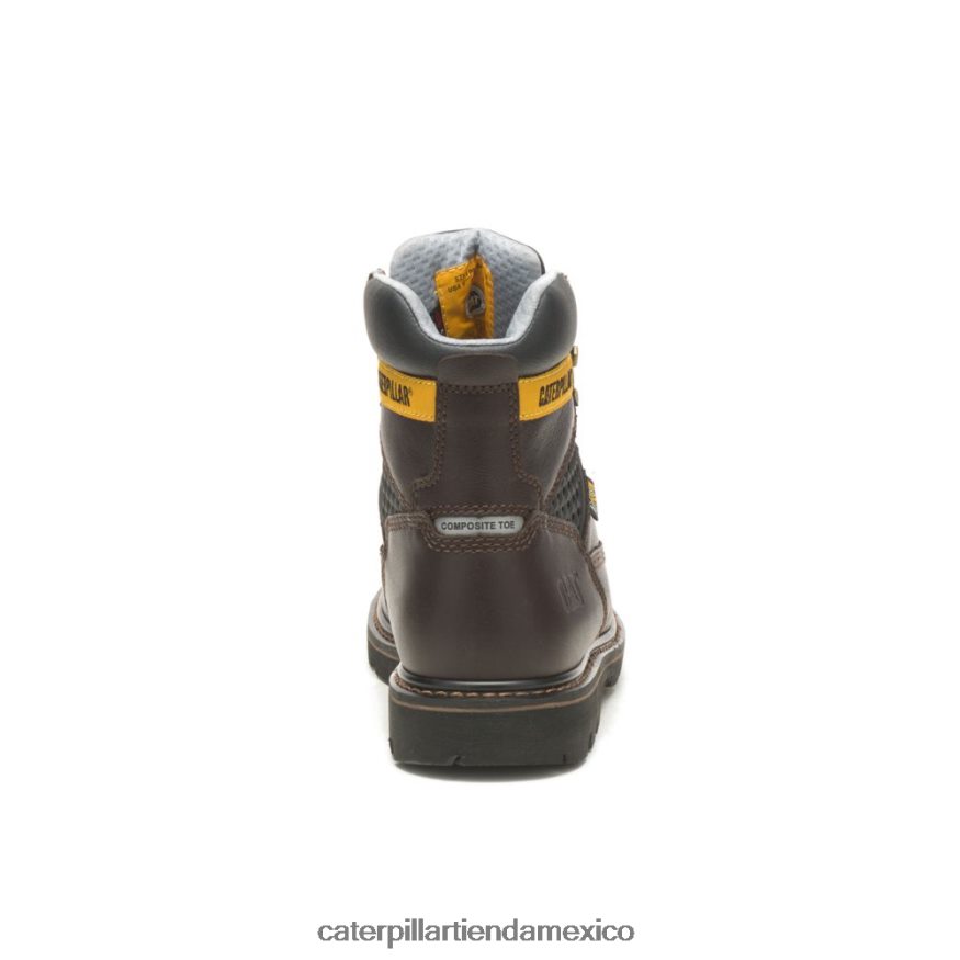 hombres bota de trabajo con punta de material compuesto fresco Caterpillar marron oscuro ZXJB4H71 | botas de trabajo