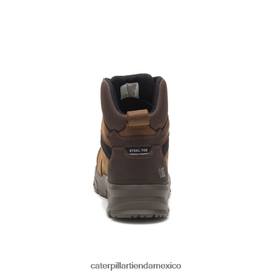hombres bota de trabajo impermeable con punta de acero Caterpillar X Accomplice marrón de verdad ZXJB4H20 | botas de trabajo