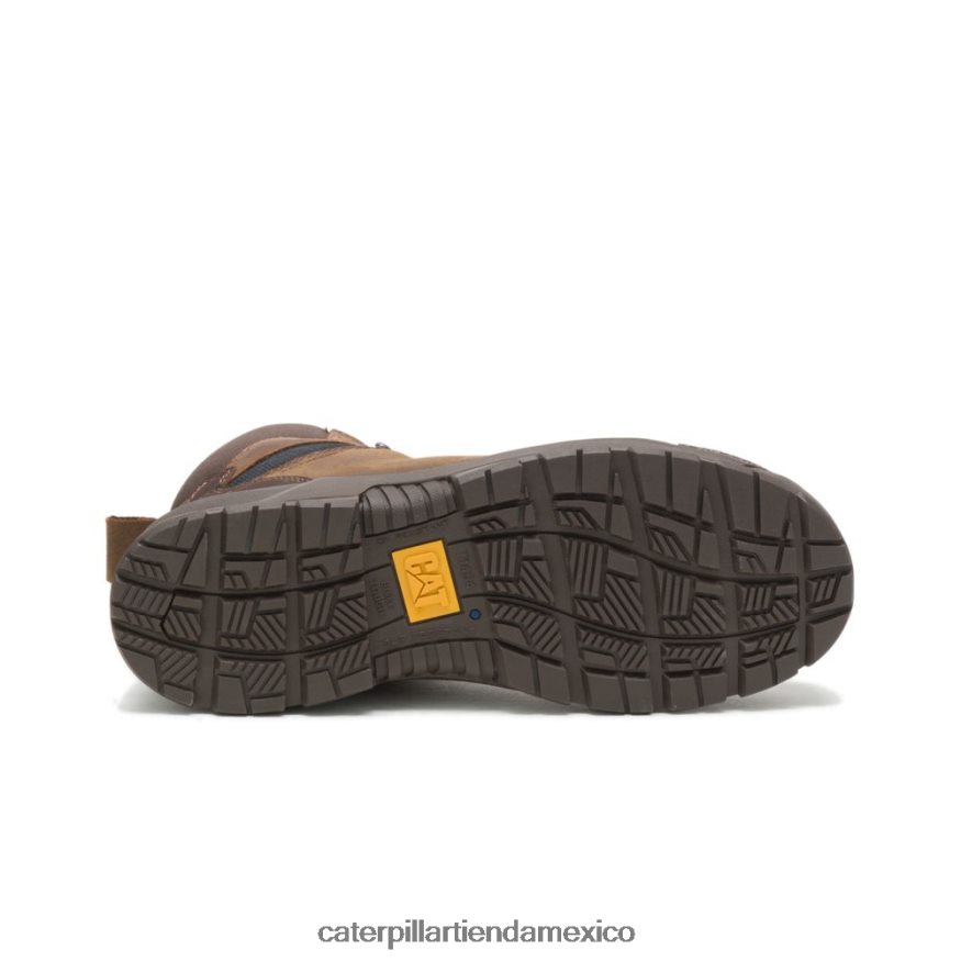 hombres bota de trabajo impermeable con punta de acero Caterpillar X Accomplice marrón de verdad ZXJB4H20 | botas de trabajo