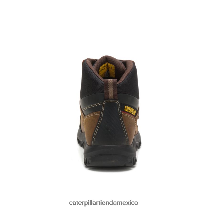 hombres bota de trabajo impermeable con punta de acero de umbral Caterpillar marrón de verdad ZXJB4H11 | botas de trabajo