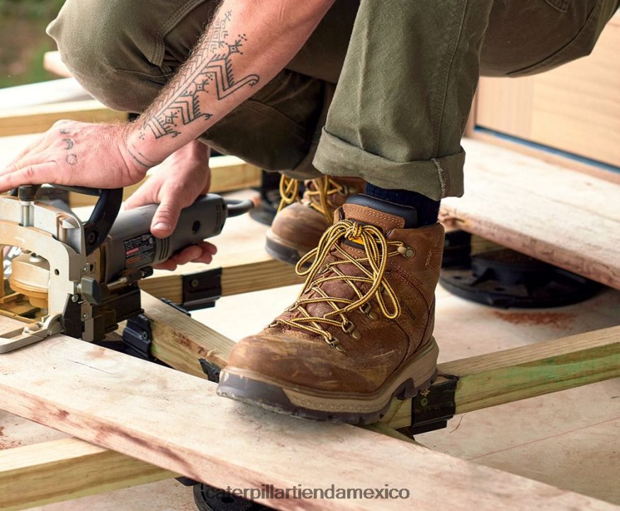 hombres bota de trabajo impermeable con puntera de aleación para excursionista de exposición Caterpillar pirámide ZXJB4H58 | botas de trabajo