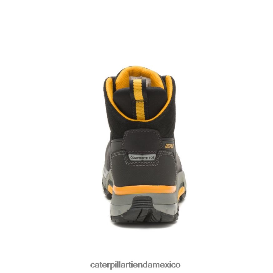 hombres botas de trabajo impermeables con punta nano cat edge Caterpillar negro ZXJB4H73 | botas de trabajo