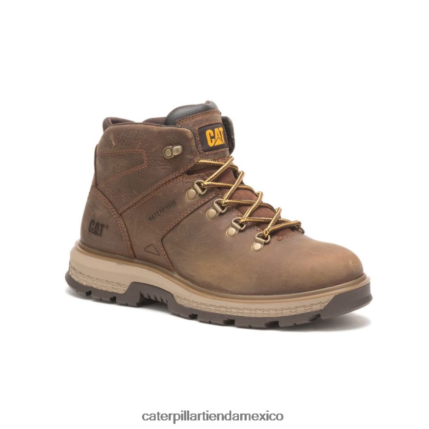 hombres botas de trabajo impermeables para excursionistas de exposición Caterpillar pirámide ZXJB4H46 | botas de trabajo