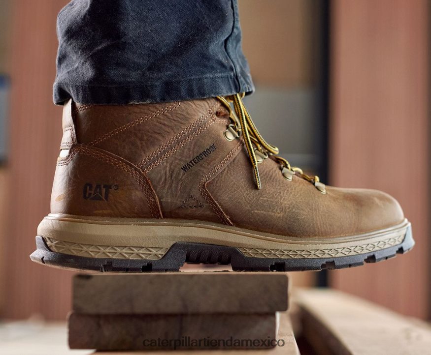 hombres botas de trabajo impermeables para excursionistas de exposición Caterpillar pirámide ZXJB4H46 | botas de trabajo