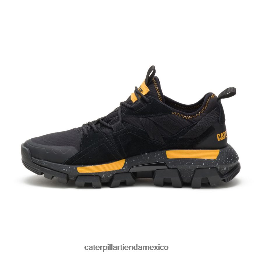 hombres zapatilla deportiva raider Caterpillar negro/amarillo gato ZXJB4H145 | zapatillas casuales gruesas