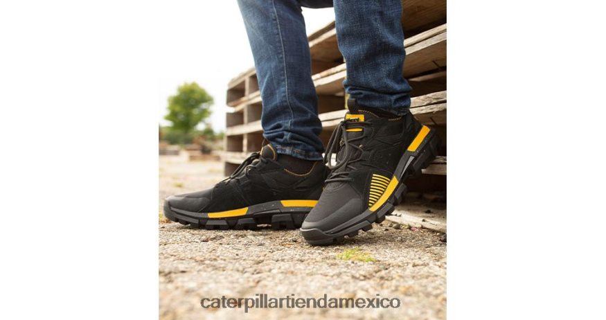 hombres zapatilla deportiva raider Caterpillar negro/amarillo gato ZXJB4H145 | zapatillas casuales gruesas