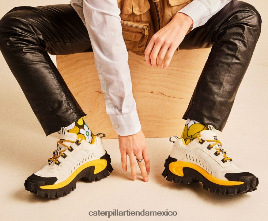 hombres zapato intruso Caterpillar blanco brillante/abedul ZXJB4H137 | zapatillas casuales gruesas