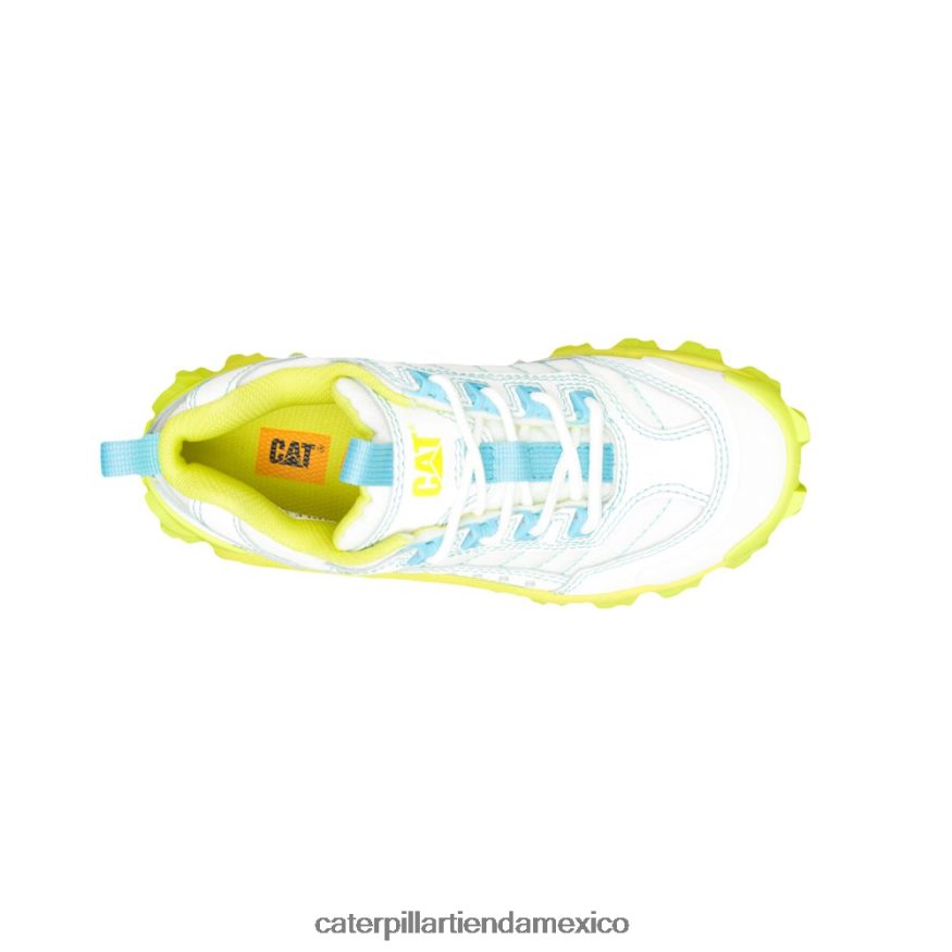 hombres zapato sobrealimentado intruso Caterpillar blanco brillante/amarillo lima pálido ZXJB4H121 | zapatillas casuales gruesas