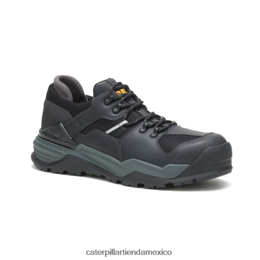 hombres Zapato de trabajo con punta de aleación resistente al agua Provoca Lo Caterpillar negro ZXJB4H107 | zapatos de trabajo
