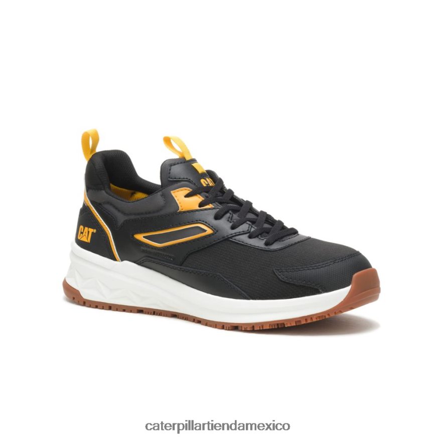 hombres Zapato de trabajo con punta de compuesto de carbono Streamline Runner Caterpillar negro/amarillo gato ZXJB4H82 | zapatos de trabajo