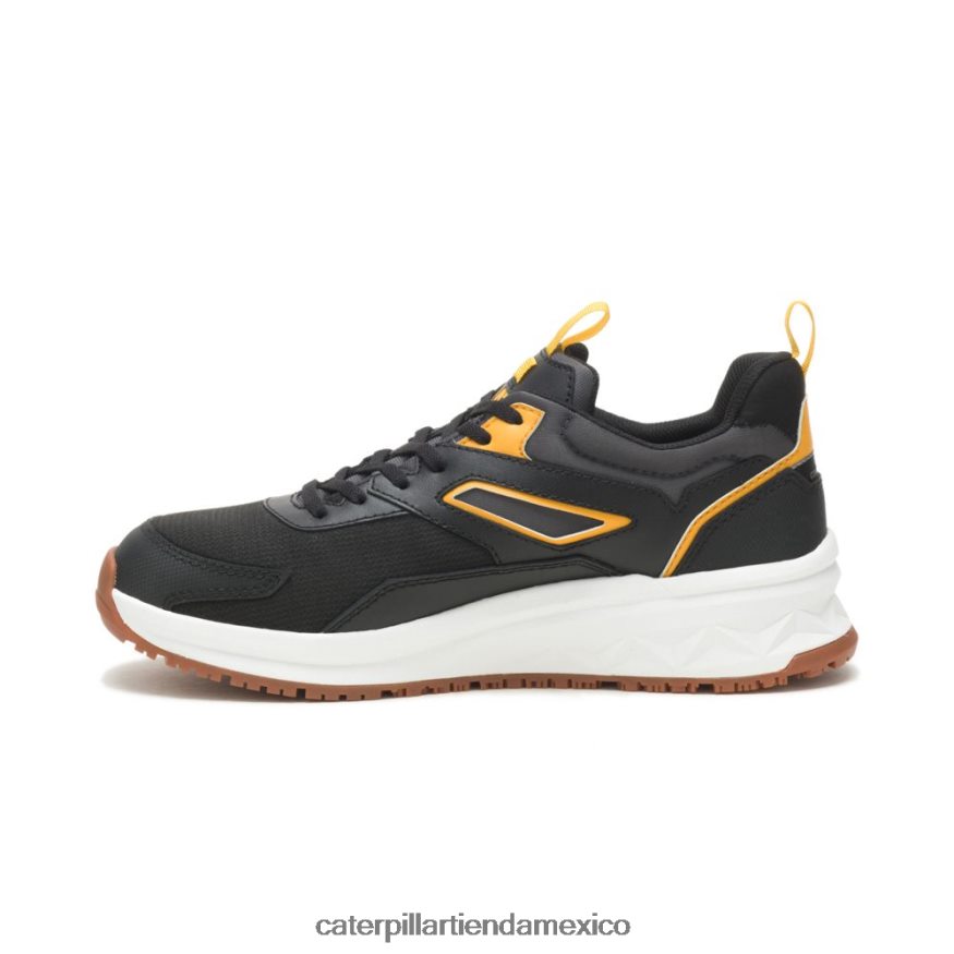hombres Zapato de trabajo con punta de compuesto de carbono Streamline Runner Caterpillar negro/amarillo gato ZXJB4H82 | zapatos de trabajo