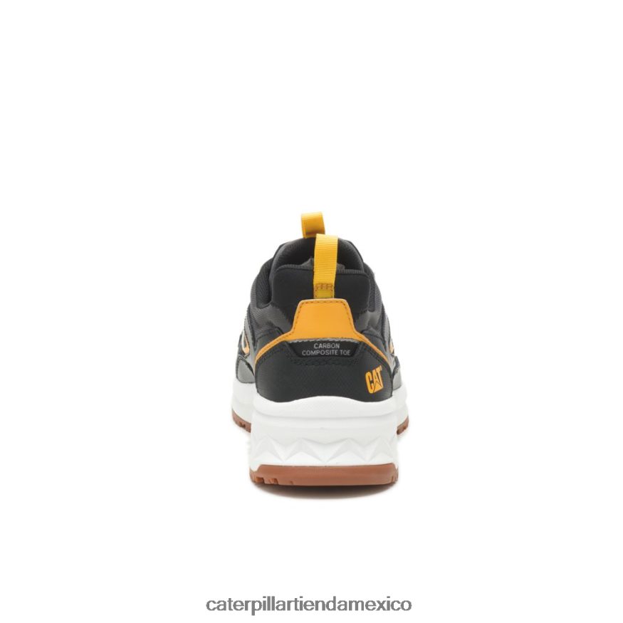 hombres Zapato de trabajo con punta de compuesto de carbono Streamline Runner Caterpillar negro/amarillo gato ZXJB4H82 | zapatos de trabajo