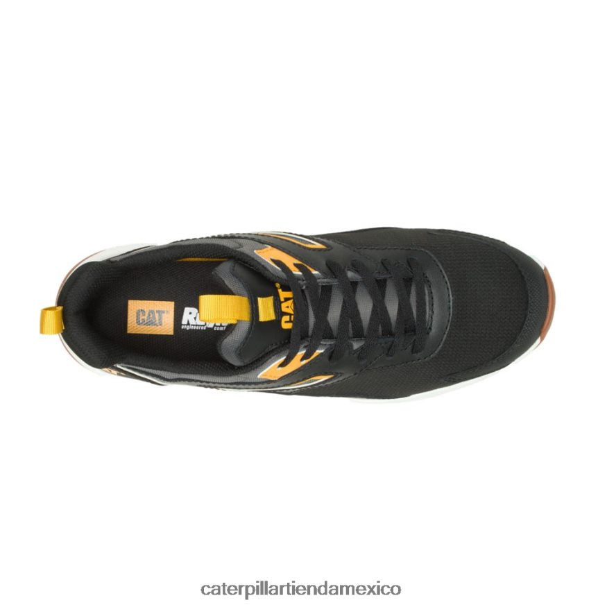 hombres Zapato de trabajo con punta de compuesto de carbono Streamline Runner Caterpillar negro/amarillo gato ZXJB4H82 | zapatos de trabajo