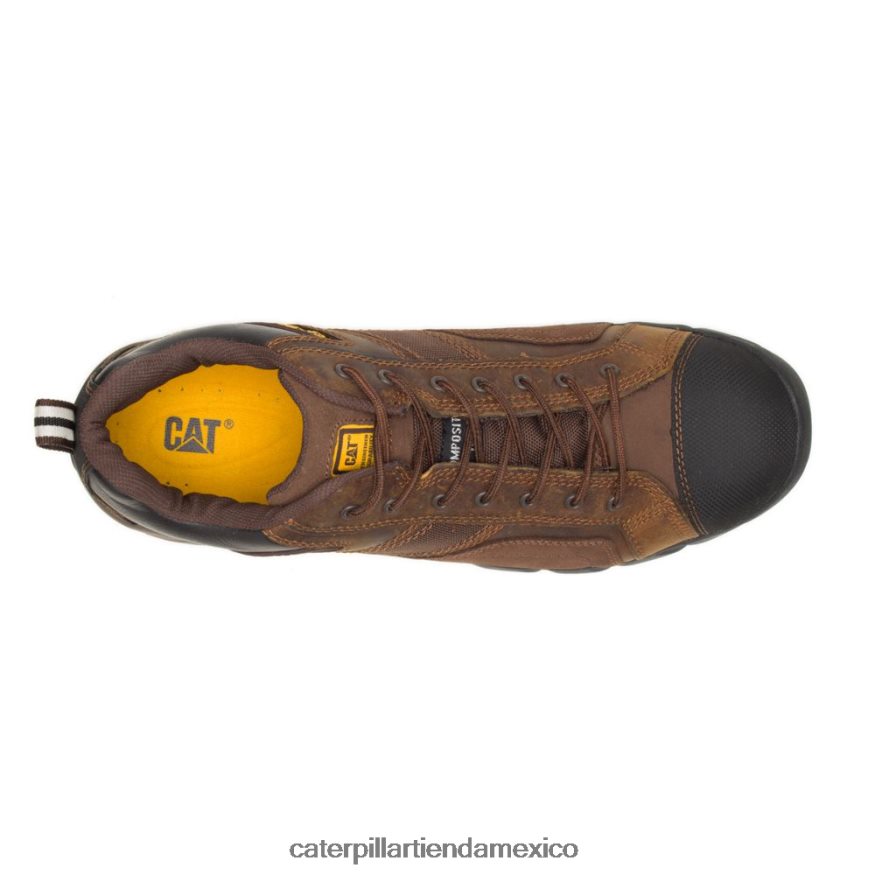 hombres zapato de trabajo con punta de material compuesto de argón Caterpillar marron oscuro ZXJB4H89 | zapatos de trabajo