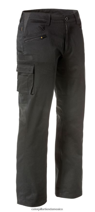 hombres pantalón flexible del operador Caterpillar negro ZXJB4H245 | fondos